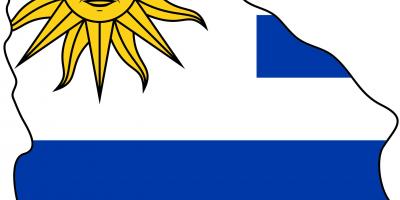 Mapa Uruguay vlajky