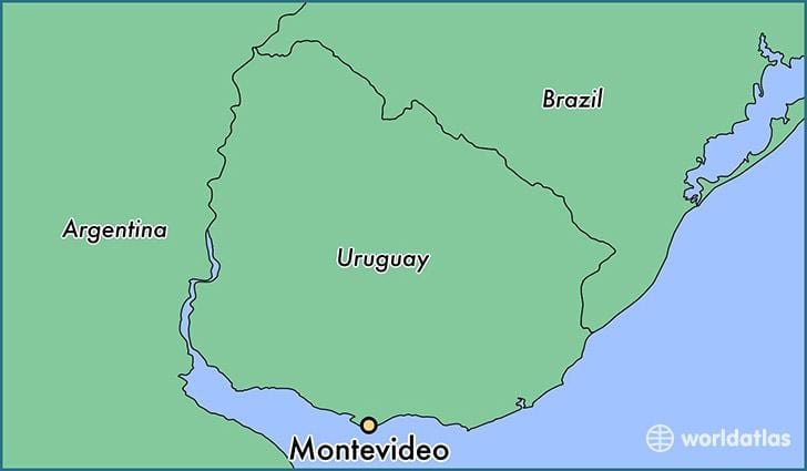 Mapa z montevideo Uruguay