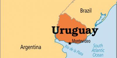 Uruguay kapitálu mapě