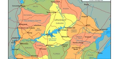 Mapa Uruguay politické