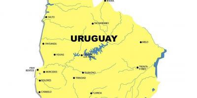 Mapa Uruguay řeky